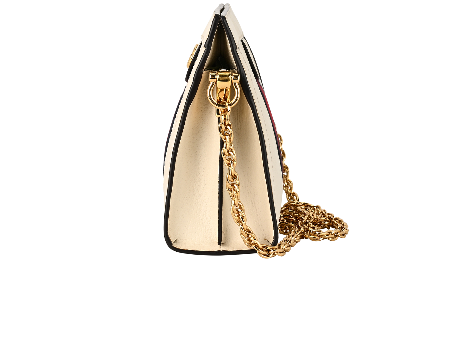 Ophidia Chain Bag, &pound;695, Handbags, White, Leather, Bottom view